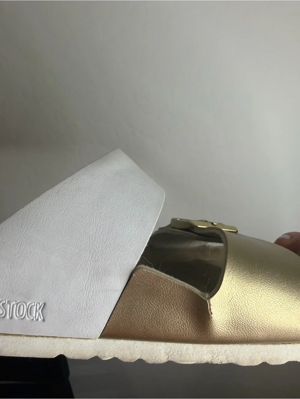 Birkenstock White & Gold Sandals